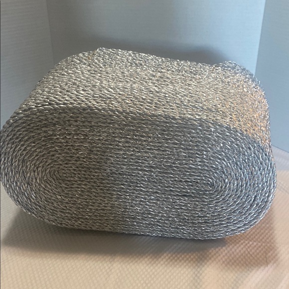 Pier 1 Silver Woven Metal Art Large Tote Bag NWOT - Picture 13 of 13